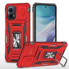 Motorola Moto G53 Armor PC + TPU Camera Shield Phone Case(Red) - 1