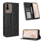 For Aiwa Phone B-2 JA3-SMP0602 Magnetic Buckle Retro Texture Leather Phone Case(Black) - 1