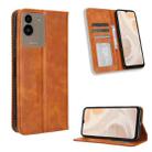 For Aiwa Phone B-2 JA3-SMP0602 Magnetic Buckle Retro Texture Leather Phone Case(Brown) - 1