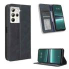 For HTC U23 / U23 Pro Magnetic Buckle Retro Texture Leather Phone Case(Blue) - 1