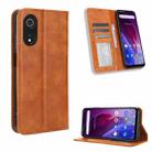 For Cubot P60 Magnetic Buckle Retro Texture Leather Phone Case(Brown) - 1