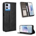 For Cubot Note 50 Magnetic Buckle Retro Texture Leather Phone Case(Black) - 1