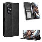 For Cubot Max 5 Magnetic Buckle Retro Texture Leather Phone Case(Black) - 1