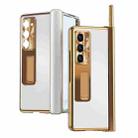 For Samsung Galaxy Z Fold5 Aluminum Alloy Double Hinge Shockproof Phone Protective Case(Silver Gold) - 1