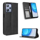 For Blackview A53 / A53 Pro Magnetic Buckle Retro Texture Leather Phone Case(Black) - 1