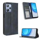 For Blackview A53 / A53 Pro Magnetic Buckle Retro Texture Leather Phone Case(Blue) - 1