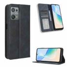 For Blackview Oscal C30 / C30 Pro Magnetic Buckle Retro Texture Leather Phone Case(Blue) - 1