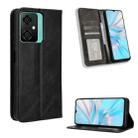 For Blackview Oscal C70 Magnetic Buckle Retro Texture Leather Phone Case(Black) - 1