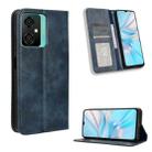 For Blackview Oscal C70 Magnetic Buckle Retro Texture Leather Phone Case(Blue) - 1