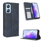 For Blackview A52 / A52 Pro Magnetic Buckle Retro Texture Leather Phone Case(Blue) - 1