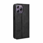 For Blackview A96 Magnetic Buckle Retro Texture Leather Phone Case(Black) - 3