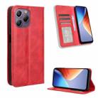 For Blackview A96 Magnetic Buckle Retro Texture Leather Phone Case(Red) - 1