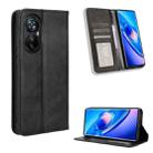 For Blackview A200 Pro Magnetic Buckle Retro Texture Leather Phone Case(Black) - 1