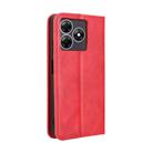 For Blackview Wave 8 / 8C / Oscal Flat 2 Magnetic Buckle Retro Texture Leather Phone Case(Red) - 3