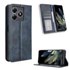 For Blackview Wave 8 / 8C / Oscal Flat 2 Magnetic Buckle Retro Texture Leather Phone Case(Blue) - 1