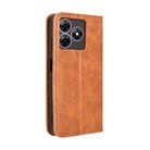 For Blackview Wave 8 / 8C / Oscal Flat 2 Magnetic Buckle Retro Texture Leather Phone Case(Brown) - 3
