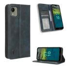 For Nokia C110 4G Magnetic Buckle Retro Texture Leather Phone Case(Blue) - 1