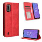 For Nokia C210 Magnetic Buckle Retro Texture Leather Phone Case(Red) - 1