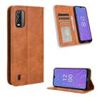 For Nokia C210 Magnetic Buckle Retro Texture Leather Phone Case(Brown) - 1