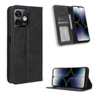 For Ulefone Note 16 Pro Magnetic Buckle Retro Texture Leather Phone Case(Black) - 1