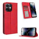 For Ulefone Note 16 Pro Magnetic Buckle Retro Texture Leather Phone Case(Red) - 1