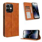 For Ulefone Note 16 Pro Magnetic Buckle Retro Texture Leather Phone Case(Brown) - 1