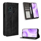 For Ulefone Note 15 Magnetic Buckle Retro Texture Leather Phone Case(Black) - 1