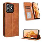 For Ulefone Note 18 Ultra Magnetic Buckle Retro Texture Leather Phone Case(Brown) - 1