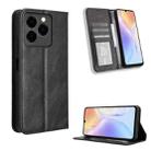 For Ulefone Note 20 Pro Magnetic Buckle Retro Texture Leather Phone Case(Black) - 1