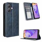 For Ulefone Note 21 Magnetic Buckle Retro Texture Leather Phone Case(Blue) - 1