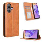 For Ulefone Note 21 Magnetic Buckle Retro Texture Leather Phone Case(Brown) - 1