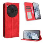 For ZTE nubia Z50S Pro Magnetic Buckle Retro Texture Leather Phone Case(Red) - 1