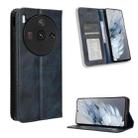 For ZTE nubia Z50S Pro Magnetic Buckle Retro Texture Leather Phone Case(Blue) - 1