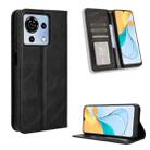 For ZTE Blade  V50 Vita 4G Magnetic Buckle Retro Texture Leather Phone Case(Black) - 1