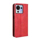 For ZTE Blade  V50 Vita 4G Magnetic Buckle Retro Texture Leather Phone Case(Red) - 3