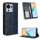 For ZTE Blade  V50 Vita 4G Magnetic Buckle Retro Texture Leather Phone Case(Blue) - 1