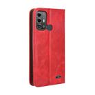 For ZTE Blade A53 Pro Magnetic Buckle Retro Texture Leather Phone Case(Red) - 3