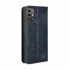 For ZTE Blade A53 Pro Magnetic Buckle Retro Texture Leather Phone Case(Blue) - 3