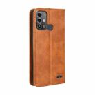 For ZTE Blade A53 Pro Magnetic Buckle Retro Texture Leather Phone Case(Brown) - 3