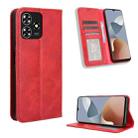 For ZTE Blade A73 4G Magnetic Buckle Retro Texture Leather Phone Case(Red) - 1