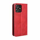 For ZTE Blade A73 4G Magnetic Buckle Retro Texture Leather Phone Case(Red) - 3