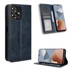 For ZTE Blade A73 4G Magnetic Buckle Retro Texture Leather Phone Case(Blue) - 1