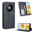 For ZTE Blade A73 5G Magnetic Buckle Retro Texture Leather Phone Case(Blue) - 1