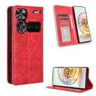 For ZTE nubia Z60 Ultra Magnetic Buckle Retro Texture Leather Phone Case(Red) - 1