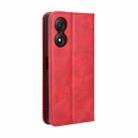 For ZTE Blade A34 Magnetic Buckle Retro Texture Leather Phone Case(Red) - 3