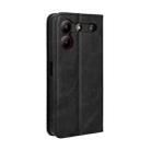 For ZTE Blade A54 Magnetic Buckle Retro Texture Leather Phone Case(Black) - 3