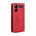 For ZTE Blade A54 Magnetic Buckle Retro Texture Leather Phone Case(Red) - 3