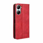 For ZTE Libero 5G IV Magnetic Buckle Retro Texture Leather Phone Case(Red) - 3