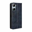 For ZTE Libero 5G IV Magnetic Buckle Retro Texture Leather Phone Case(Blue) - 3