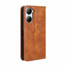 For ZTE Libero 5G IV Magnetic Buckle Retro Texture Leather Phone Case(Brown) - 3